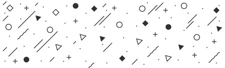 Abstract background with different geometric shapes - illustration