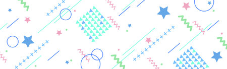 Abstract background with different geometric shapes - illustration