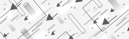 Abstract background with different geometric shapes - illustration
