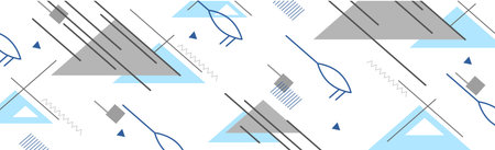 Abstract background with different geometric shapes - illustrationのイラスト素材