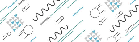 Abstract background with different geometric shapes - illustrationのイラスト素材