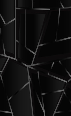 Abstract dark black gradient mosaic background - Vector illustrationのイラスト素材