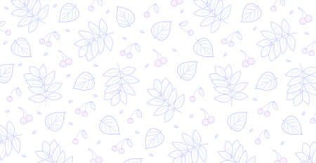 White background with many autumn foliage - Vector illustrationのイラスト素材