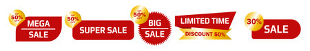 Set of web templates, discount advertising background - Vector illustration