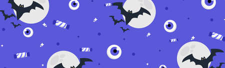 Colorful pattern background for the holiday halloween - Vector illustrationのイラスト素材