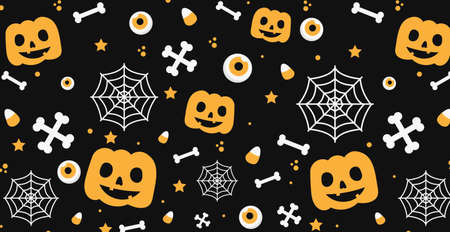 Colorful pattern background for the holiday halloween - Vector illustrationのイラスト素材