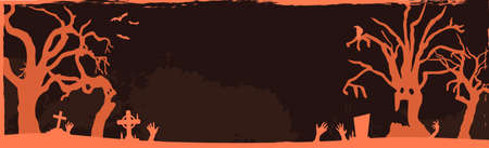 Scary gloomy dark blue halloween background - illustrationのイラスト素材