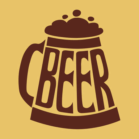 Word stylized as beer industry - Vector illustrationのイラスト素材