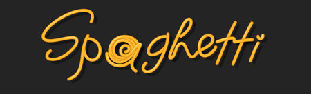 Word SPAGHETTI stylized as a stylish  - Vector illustration