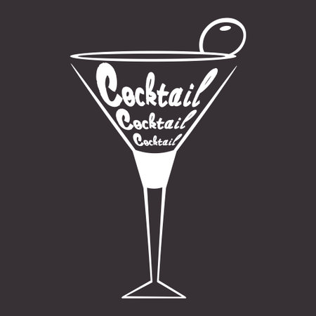 Word COCKTAIL stylized as trendy drinks - Vector illustrationのイラスト素材
