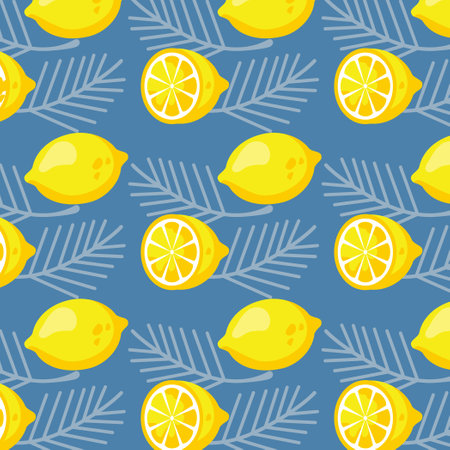 Pattern web pattern lemons background texture - Vector illustrationのイラスト素材
