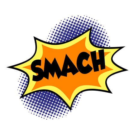 Comic lettering SMACH on white background - Vector illustrationのイラスト素材