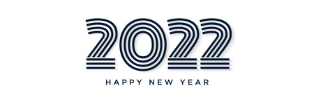 Happy new year 2022, christmas holiday, web banner - Vector illustration