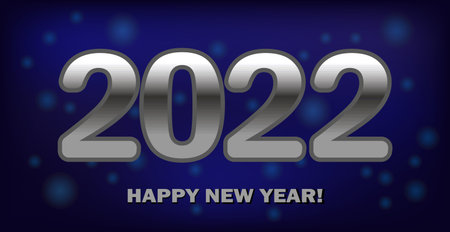 Happy new year 2022, christmas holiday, web banner for advertising - Vector illustration