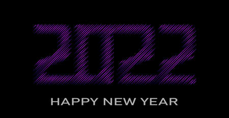 Happy new year 2022, christmas holiday, web banner for advertising - Vector illustrationのイラスト素材