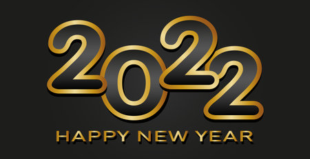 Happy new year 2022, christmas holiday, web banner for advertising - Vector illustration