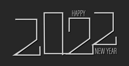 Happy new year 2022, christmas holiday, web banner for advertising - Vector illustrationのイラスト素材