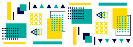 Abstract background with different geometric shapes - Vectorのイラスト素材