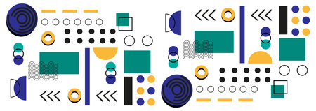 Abstract background with different geometric shapes - Vector