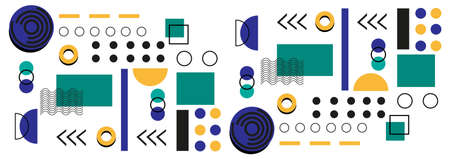 Abstract background with different geometric shapes - Vectorのイラスト素材