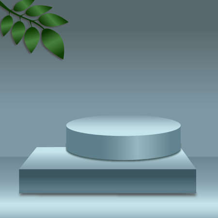 Light blue spacious studio, web banner template for advertising - Vectorのイラスト素材