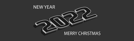 Geometry holiday 2022 new year web template - Vector illustration