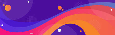 Colorful abstract geometric background, web postcard template for advertising - Vector illustrationのイラスト素材