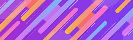 Abstract multicolor halftone lines transition, panoramic web pattern background for printing -...