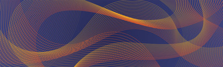Abstract wave element for design. Digital frequency equalizer. Stylized panoramic line art web...