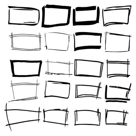 Set of 20 pieces different rectangles - Vectorのイラスト素材