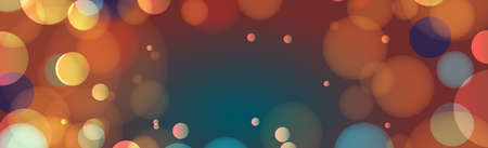 Abstract multicolored bokeh background with defocused circles and glitter. Decoration element for Christmas and New Year holidays, greeting cards, web banners, posters - Vector illustrationのイラスト素材