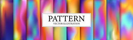 Set of 10 different gradient texture backgrounds - Vector illustrationのイラスト素材