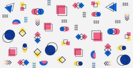Abstract background with different geometric shapes - Vectorのイラスト素材