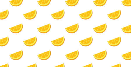 Panoramic pattern white background to orange slices - Vector illustrationのイラスト素材