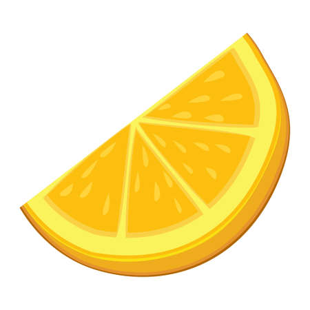 Realistic fresh ripe lemon isolated on white background - Vector illustrationのイラスト素材