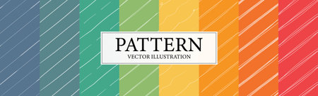 Assembly of seamless patterns, abstract shapes - Vector illustrationのイラスト素材