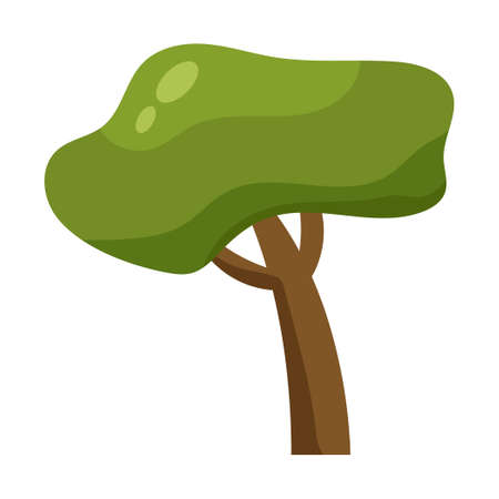 Abstract green tree on white background - Vector illustrationのイラスト素材