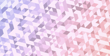 Abstract white, red and blue background, many triangles - Vector illustration