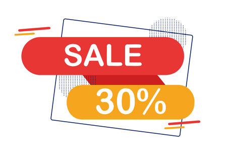 Abstract web banner, business card, template SALE 30 PERCENT - Vector illustration