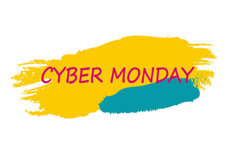 Abstract web banner, business card, template CYBER MONDAY - Vector illustrationのイラスト素材