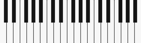 Realistic background black and white piano keys - Vector illustrationのイラスト素材