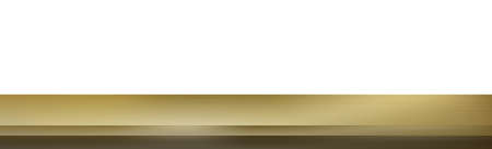 Metallic golden table for background, advertising product display space, white background - Vector illustrationのイラスト素材