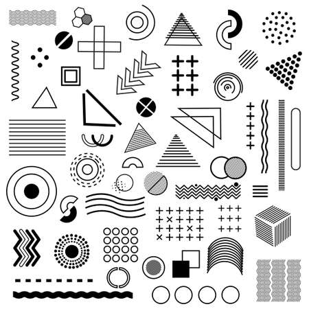 Big set of different abstract elements - Vector illustrationのイラスト素材