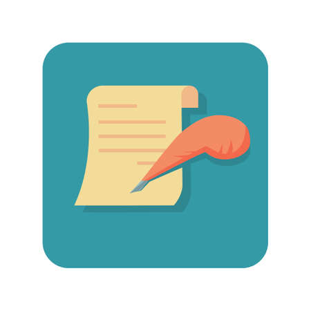 Abstract button icon letter writing on white background - Vector illustrationのイラスト素材