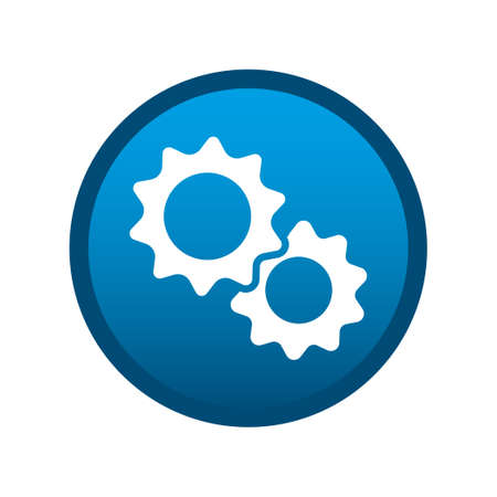 Round media settings icon on white background - Vector illustrationのイラスト素材