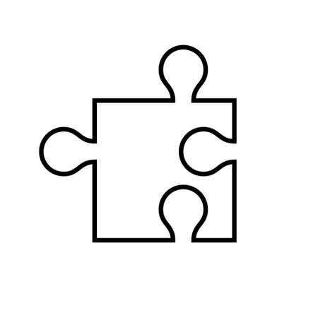 Mosaic detail thin line icon on white background - Vector illustrationのイラスト素材