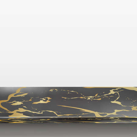 Dark yellow stone table top on white background - Vector illustrationのイラスト素材