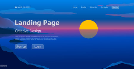 Home landing page travel nature template landing business page digital website landing page design...