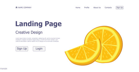 Eco problem landing page design concept website - Vector illustrationのイラスト素材