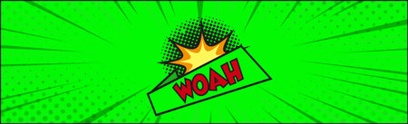 Comic lettering WOAH on white background - Vectorのイラスト素材